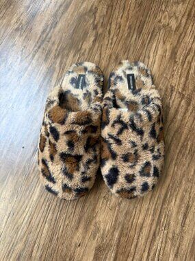 Women's Fuzzy Scuff Slippers Snug Leaves Soft Comfy Memory Foam Non-slip Indoor